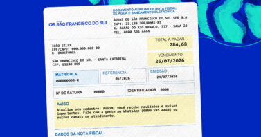 Novo modelo da fatura da Águas de São Francisco do Sul já está sendo distribuído e traz mais informações fiscais